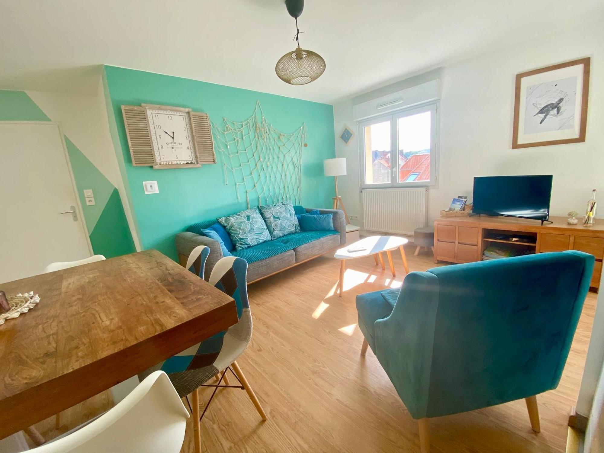 Fl’Heurt de Mer appartement au pied de la plage, vue mer Le Portel Eksteriør bilde